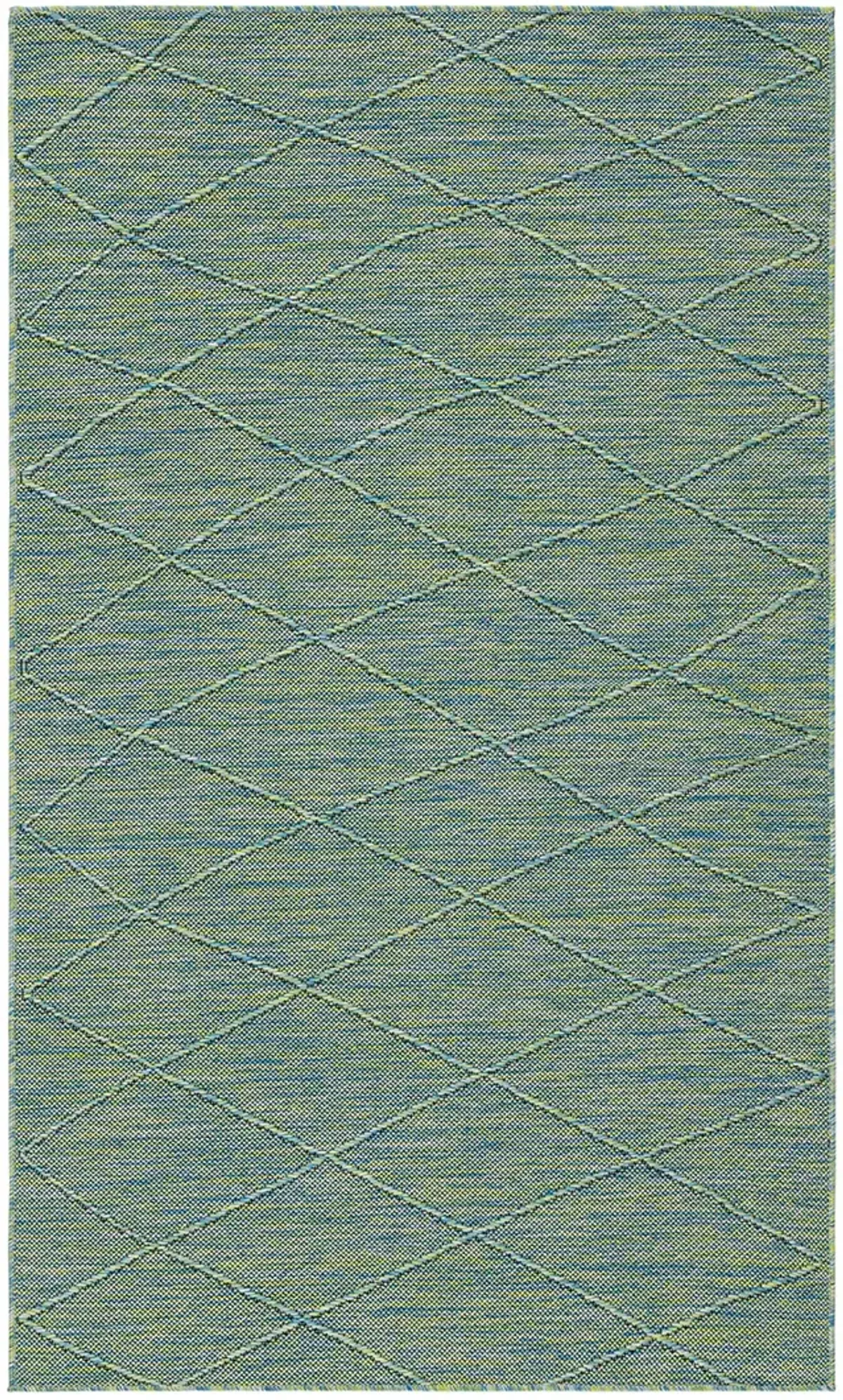 Washable Solutions WSL01 Blue/Green 3' x 5' Rug