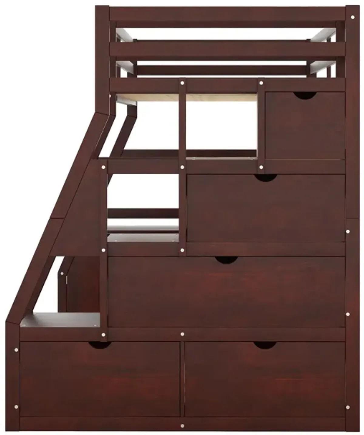 Merax Loft Bed with 7 Drawers and Desk