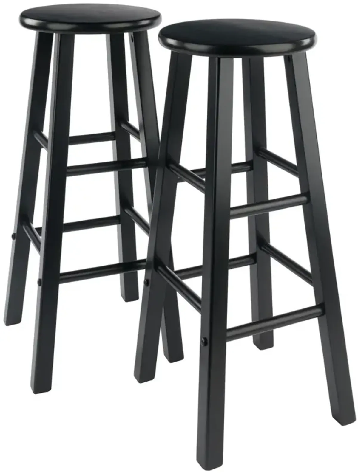 Element Bar Stools, 2-Pc Set, Black