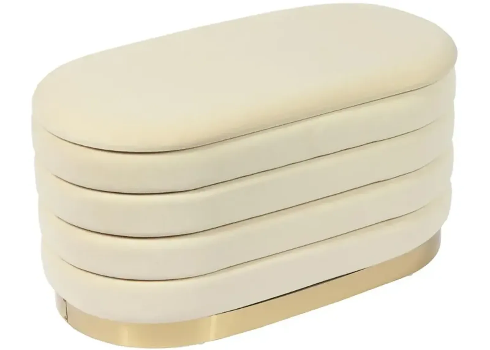 Belen Kox The Cream Velvet Glam Storage Bench, Belen Kox