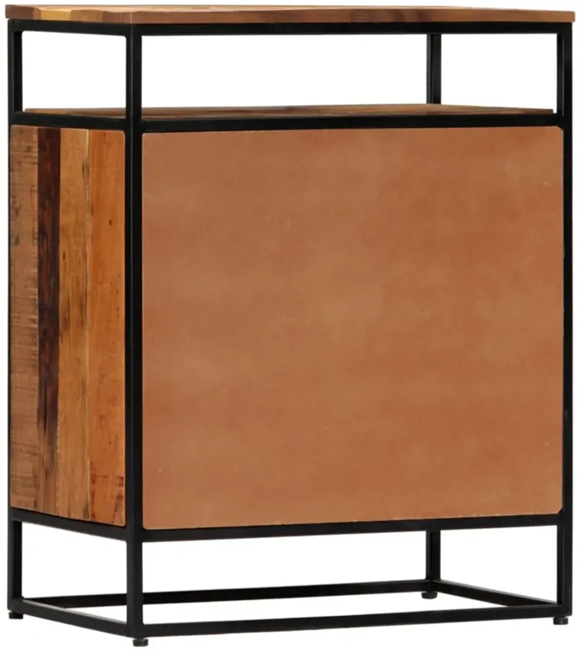 vidaXL Side Cabinet 23.6"x13.8"x29.9" Solid Reclaimed Wood and Steel