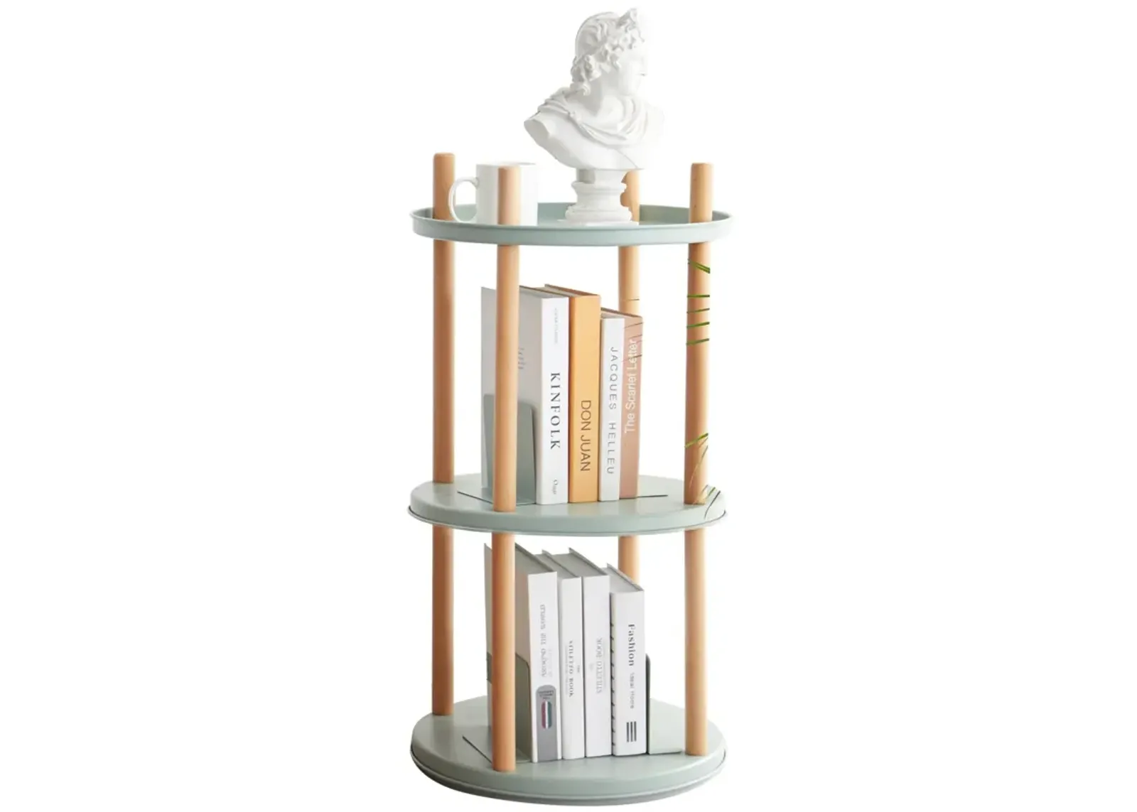 360 Rotating Bookshelf with Large Storage Space