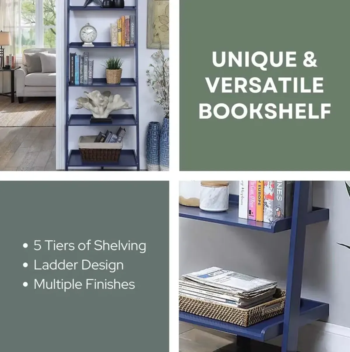 Convience Concept, Inc. American Heritage Bookshelf Ladder