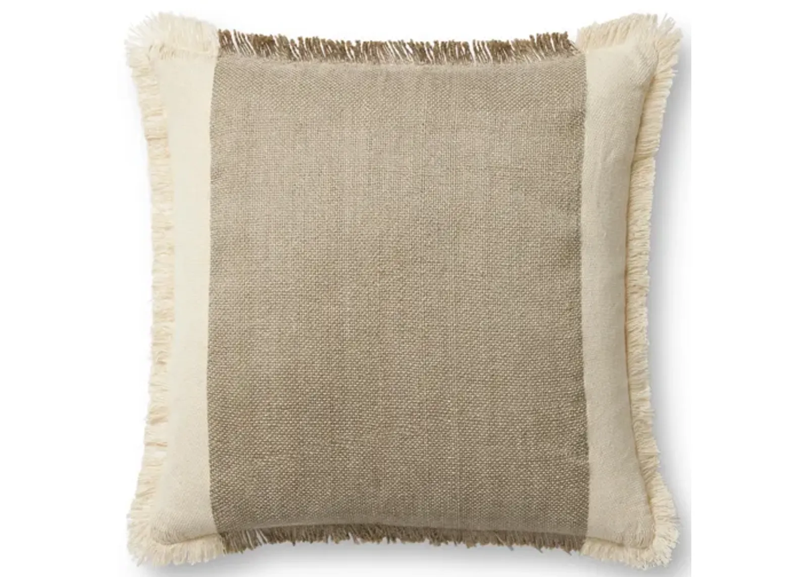 Seraphina PAL0037 Ivory/Earth 18''x18'' Polyester Pillow by Amber Lewis x Loloi