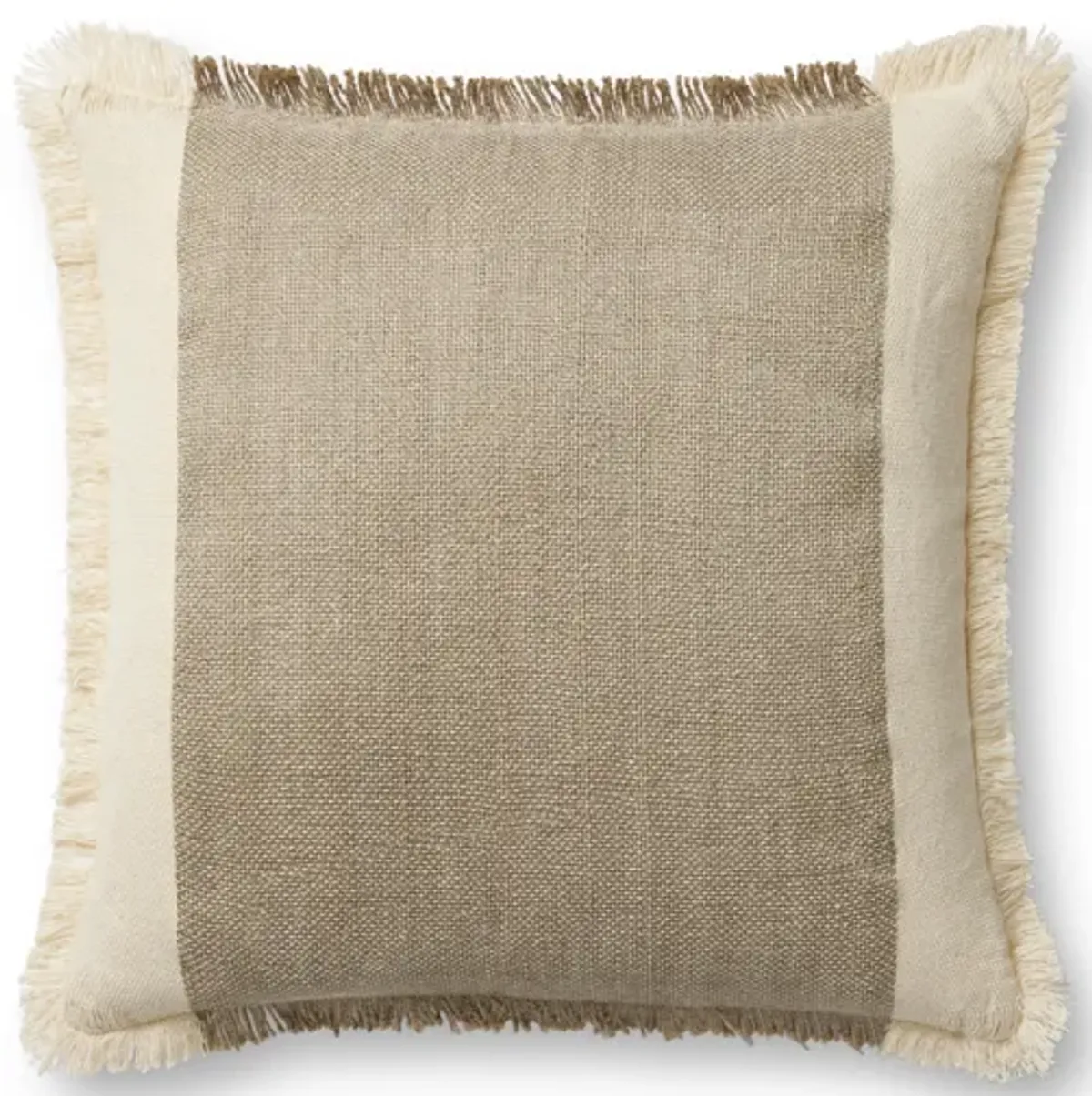 Seraphina PAL0037 Ivory/Earth 18''x18'' Polyester Pillow by Amber Lewis x Loloi