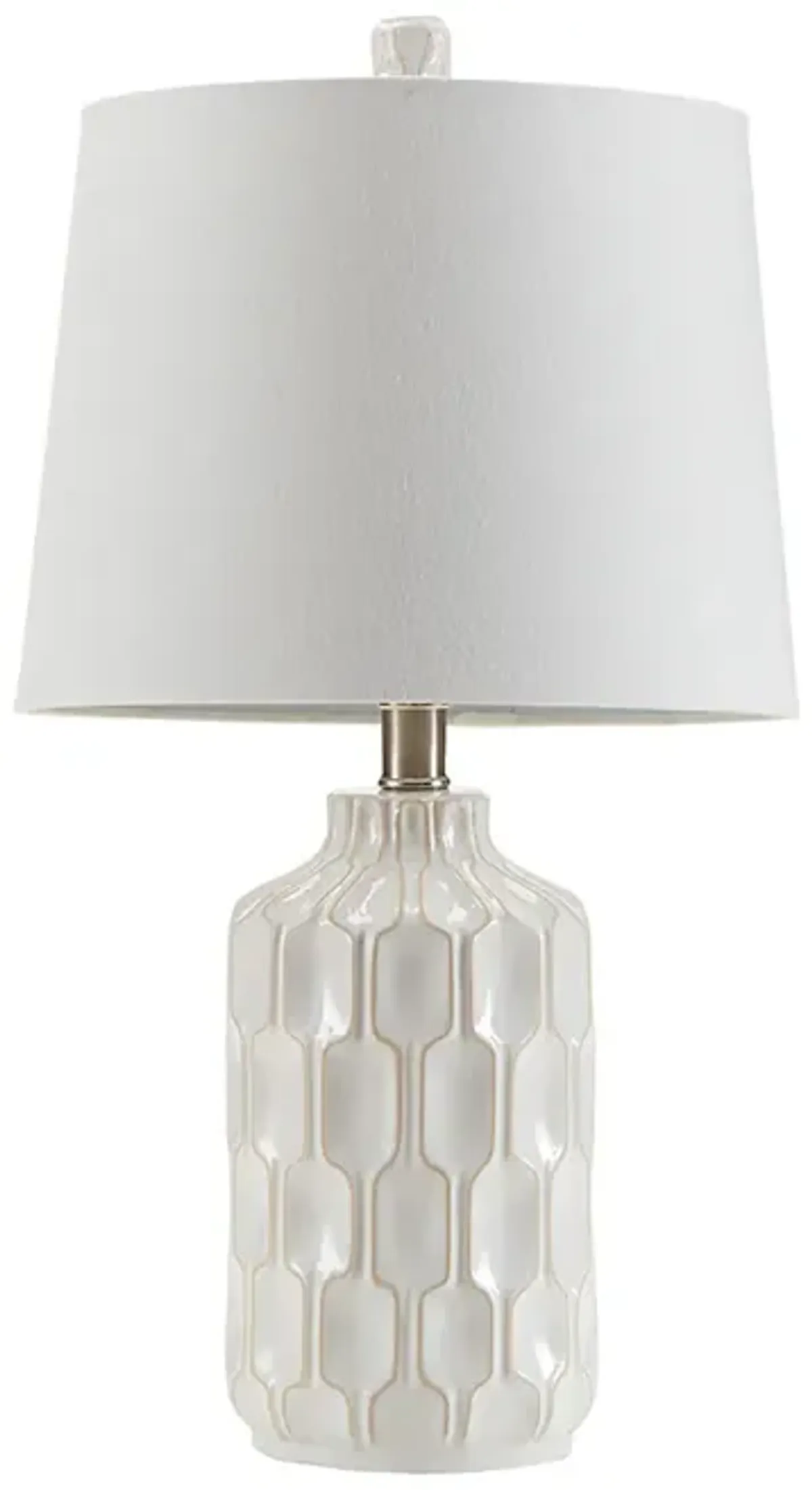 Gracie Mills Siena Ceramic Table Lamp with Contoured Ivory Base