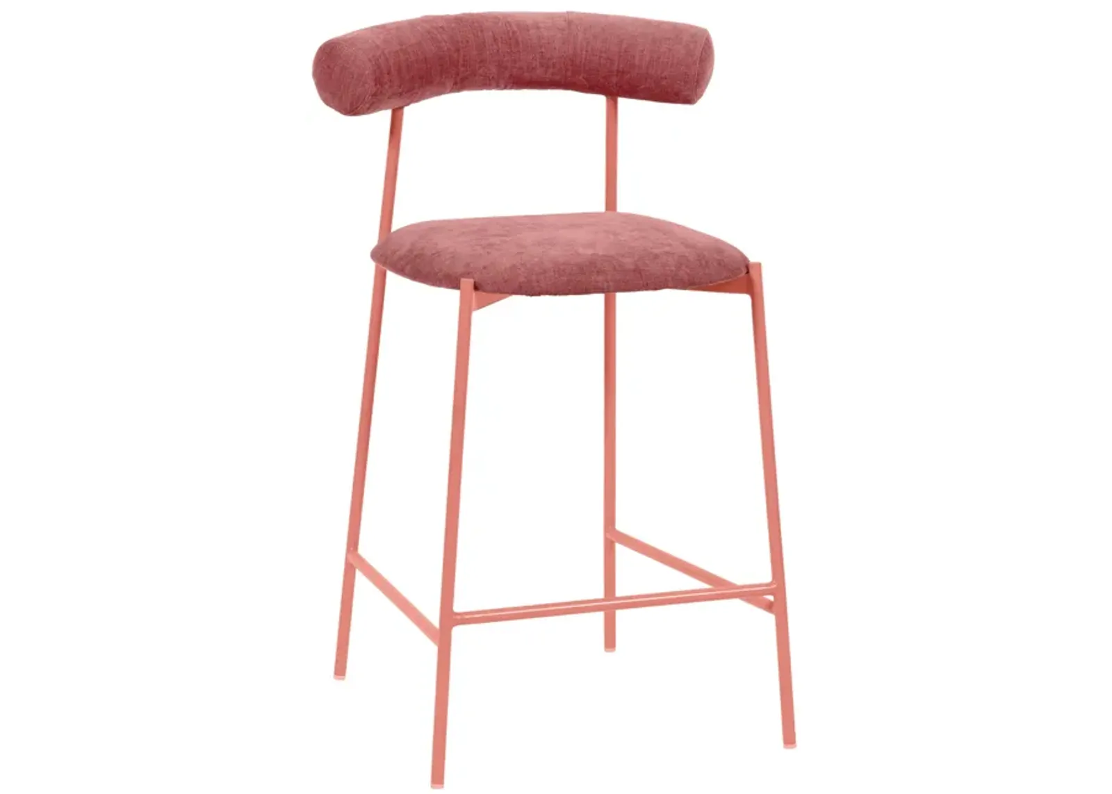 Liliana Mauve Velvet Counter Stool