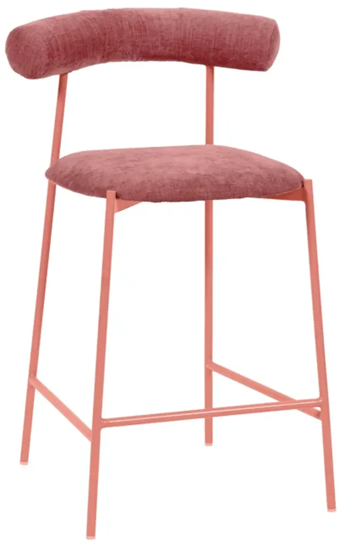 Liliana Mauve Velvet Counter Stool