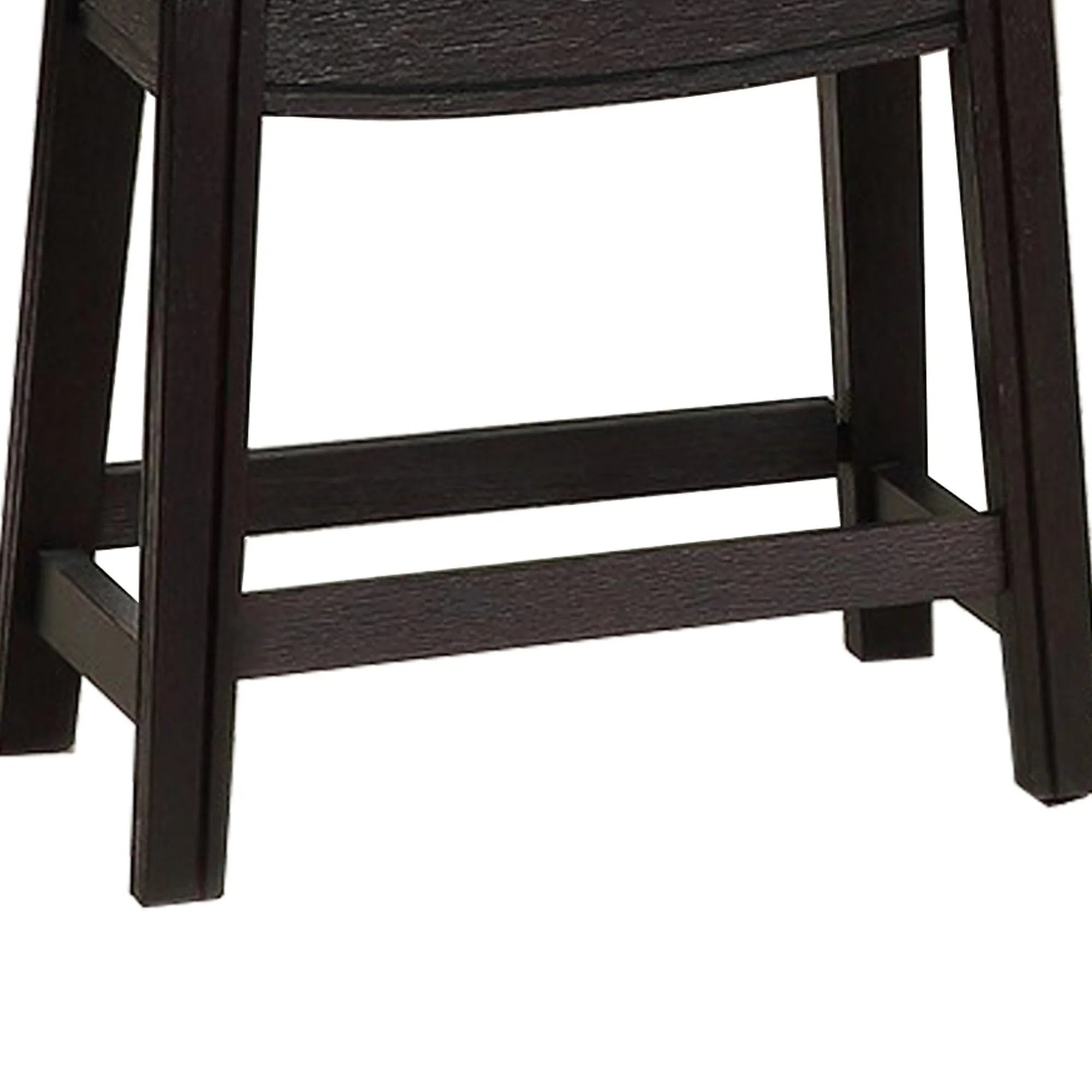 Curved Leatherette Stool with Nailhead Trim, Set of 2, Gray - Benzara