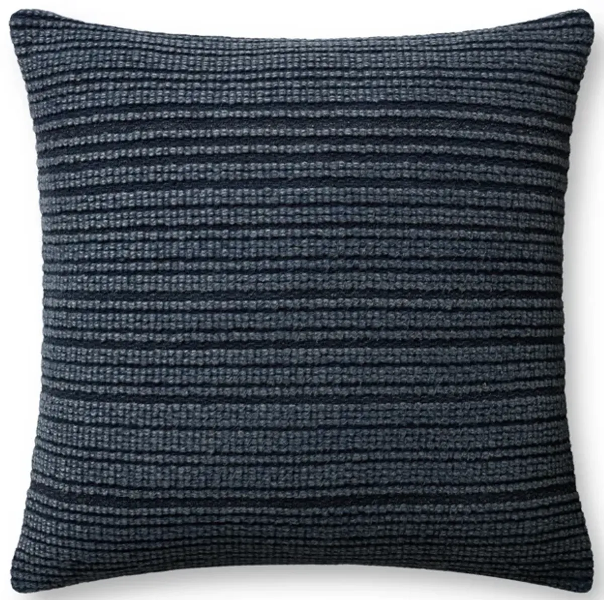 Irene PMH0052 Navy 22''x22'' Polyester Pillow by Magnolia Home by Joanna Gaines x Loloi