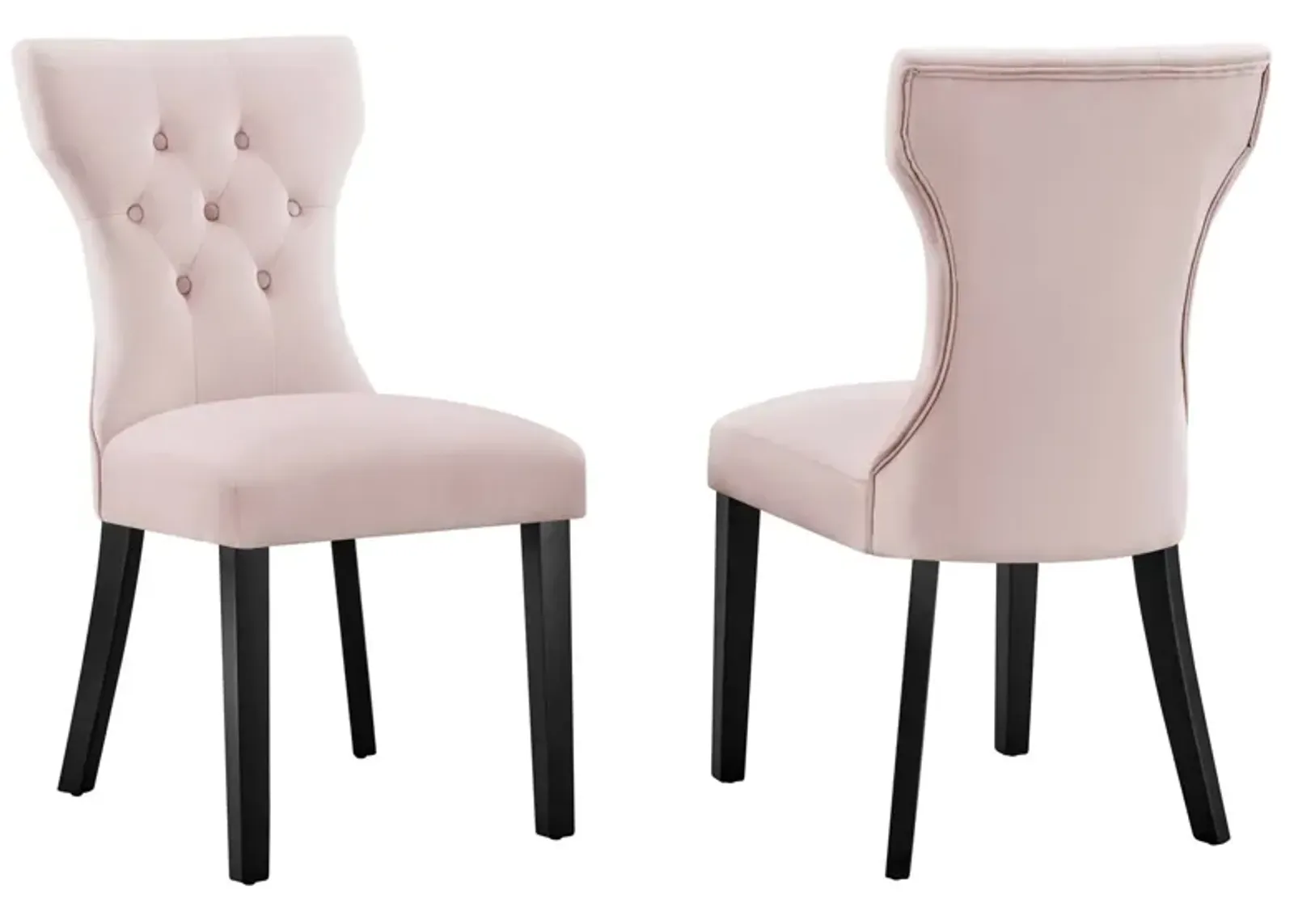 Silhouette Performance Velvet Dining Chairs - Set of 2