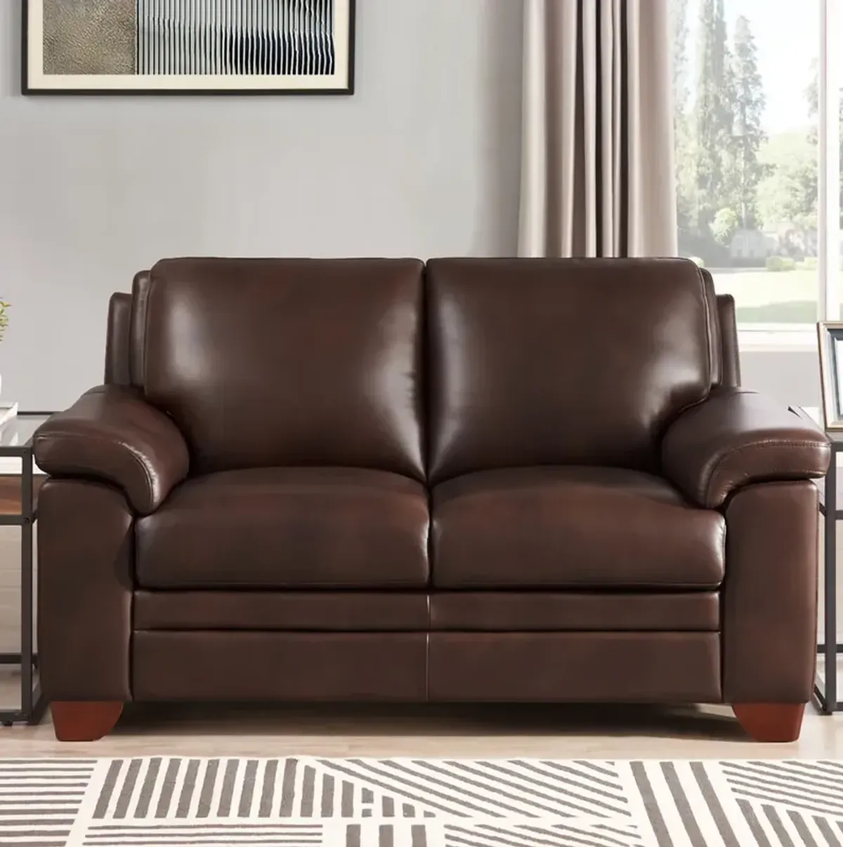 Magnum Top Grain Leather Loveseat