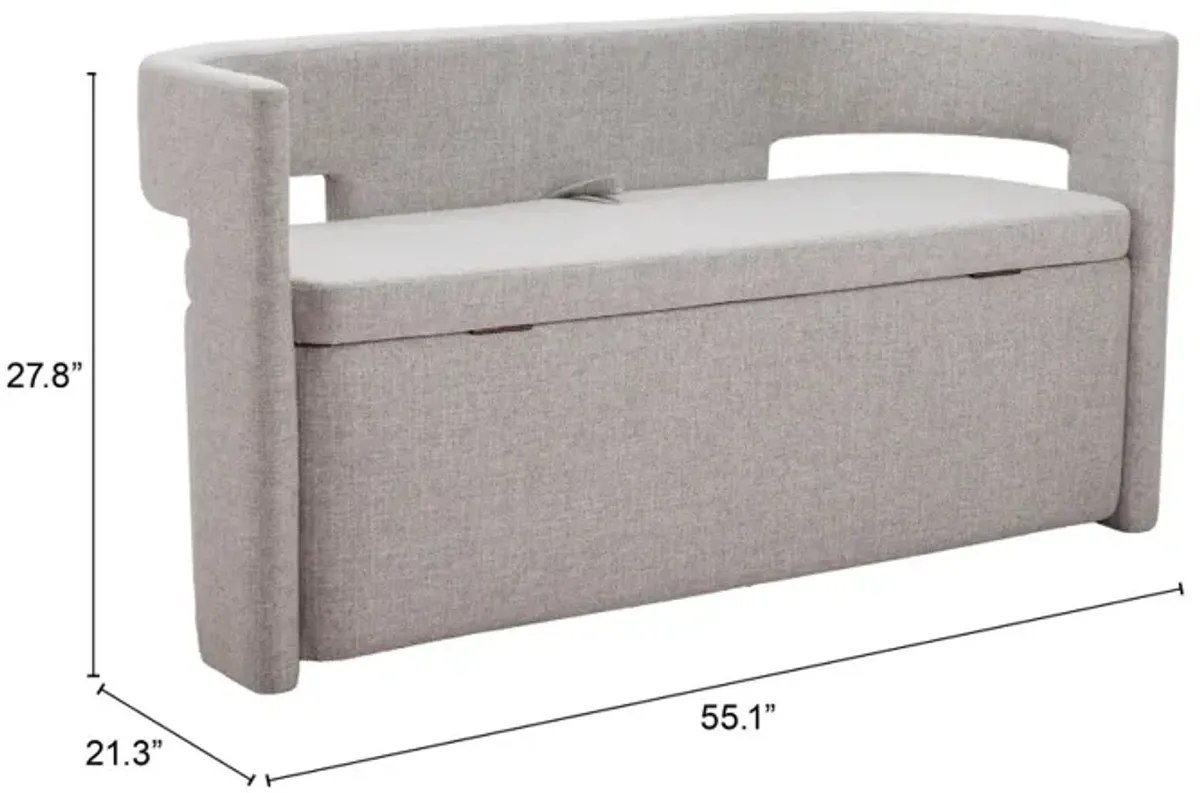 Papua Storage Bench Gray