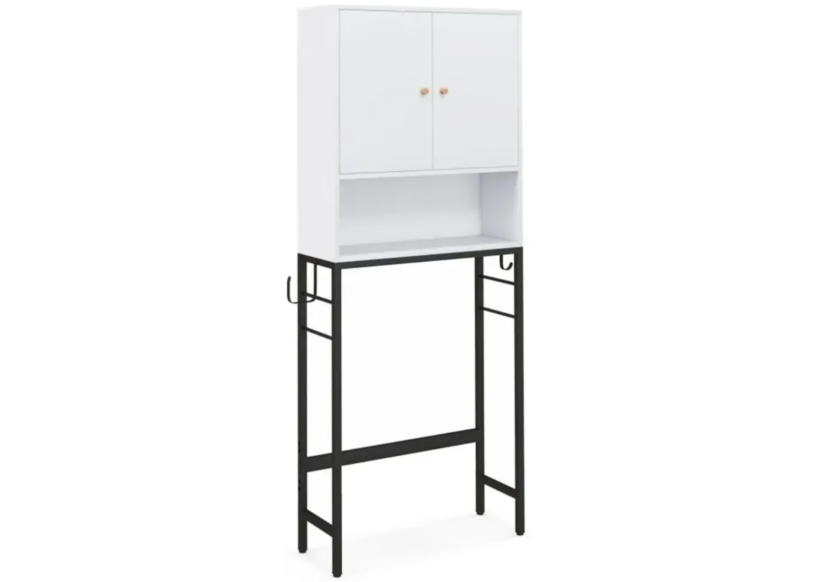 Over The Toilet Storage Cabinet with 2 Doors and Adjustable Shelf