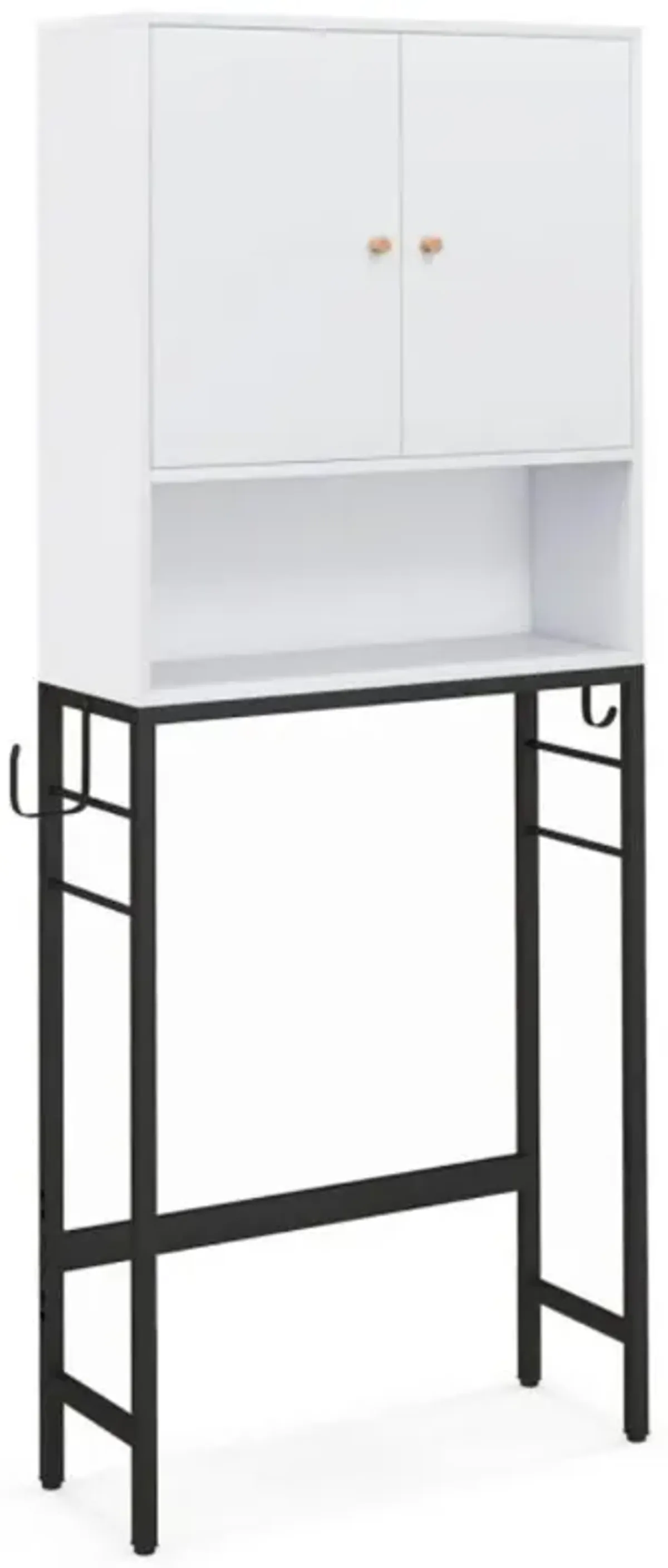 Over The Toilet Storage Cabinet with 2 Doors and Adjustable Shelf