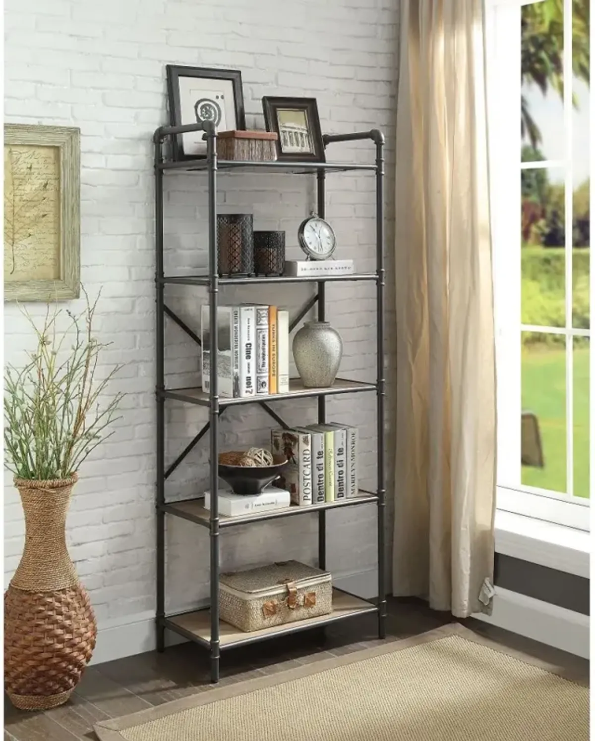 Itzel Bookshelf In Oak & Sandy