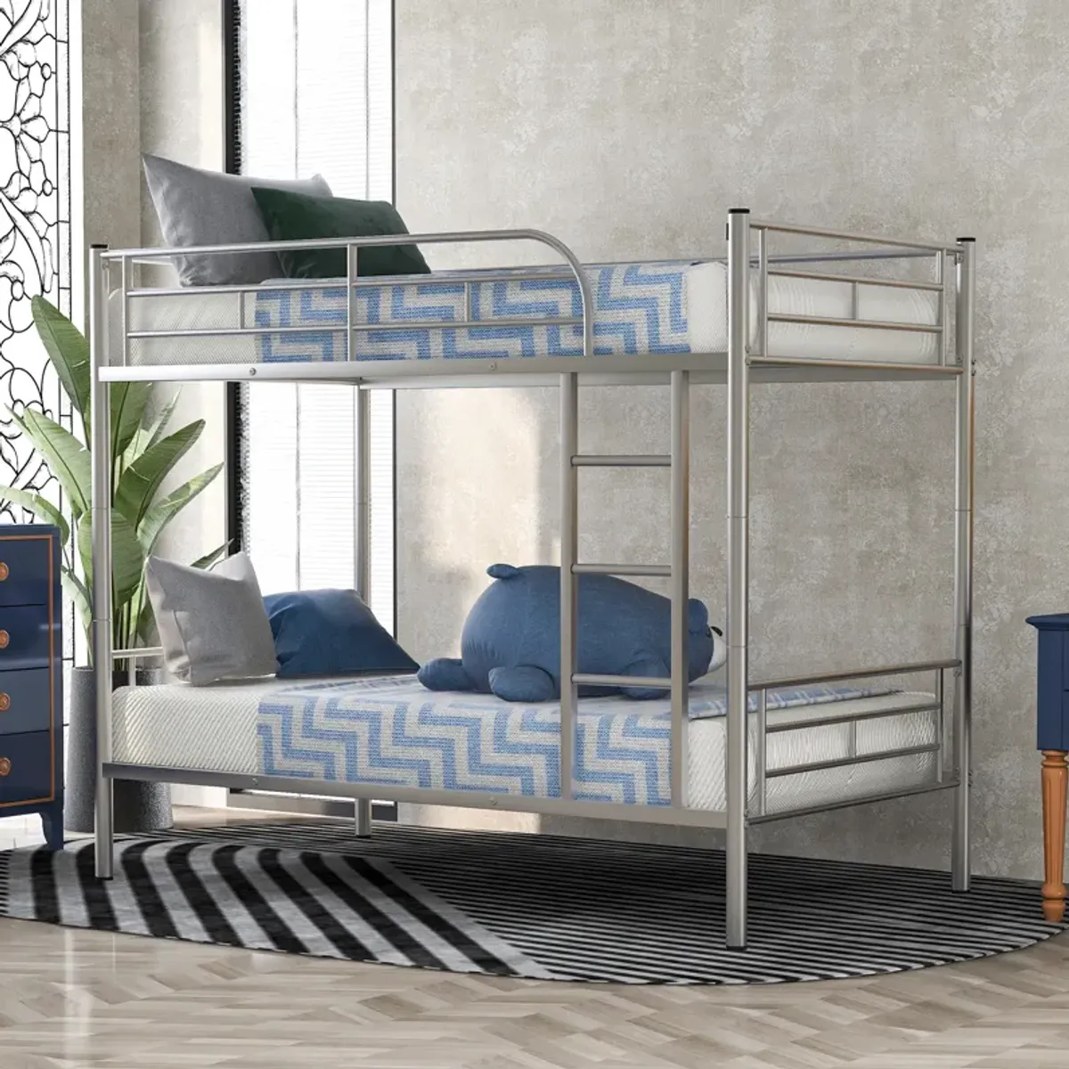 Merax Twin Over Twin Metal Bunk Bed