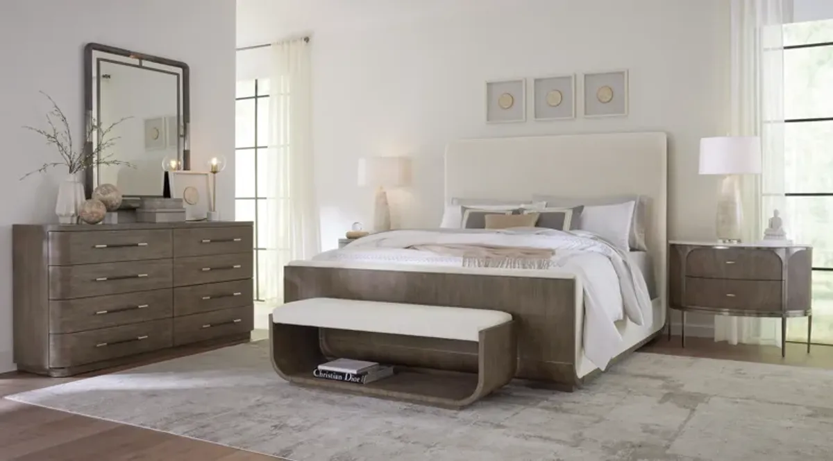 Modern Mood California King Upholstered Panel Bed