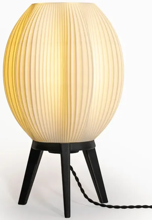 Wavy Modern Contemporary Plant-Based PLA 3D Printed Dimmable LED Table Lamp