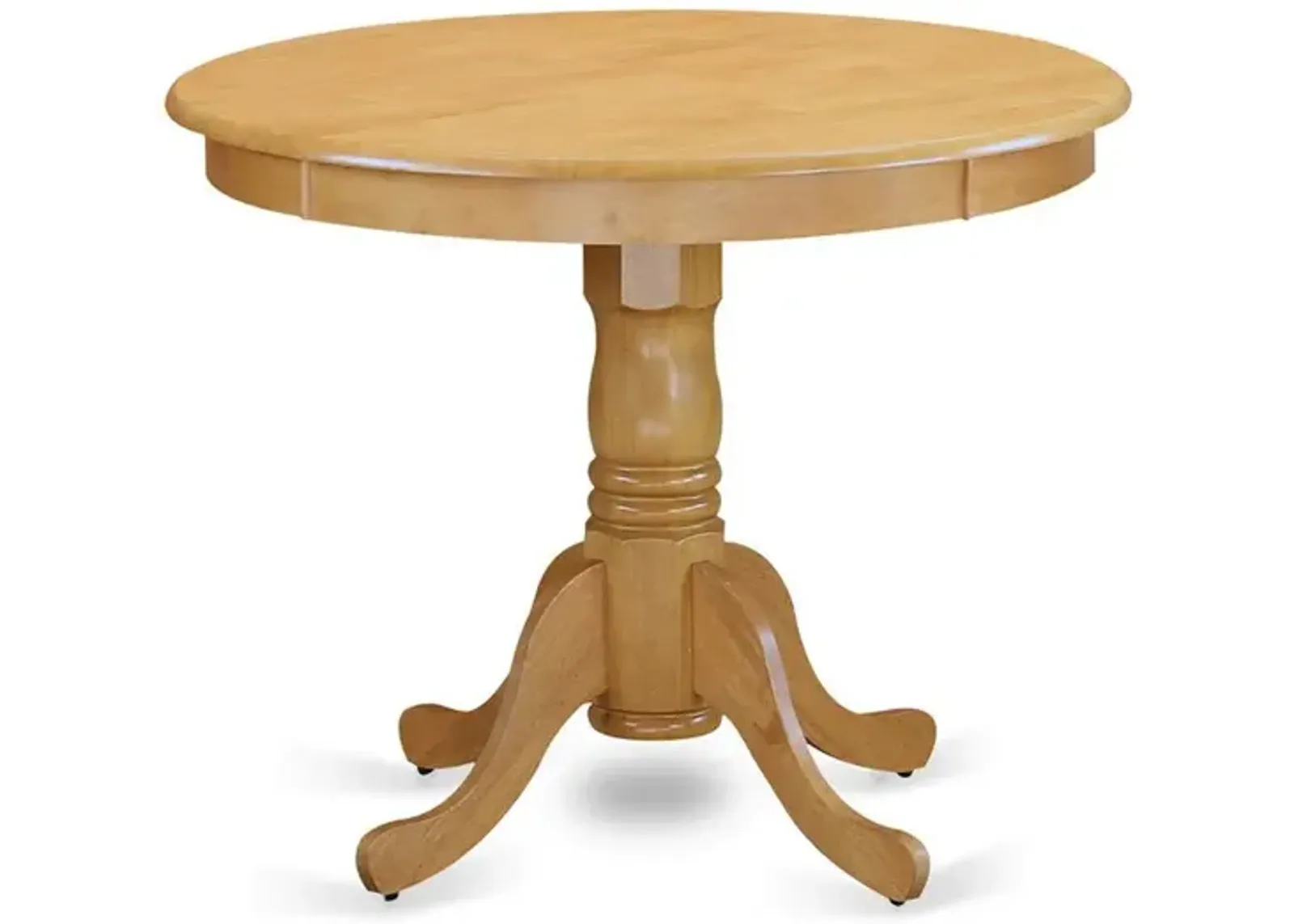 East West Furniture Antique  Table  36  Round  with  Oak  Finish