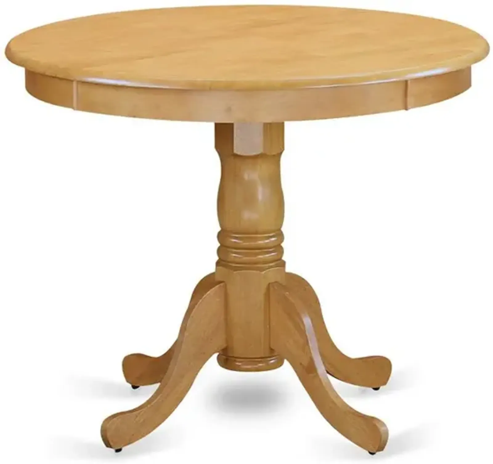 East West Furniture Antique  Table  36  Round  with  Oak  Finish