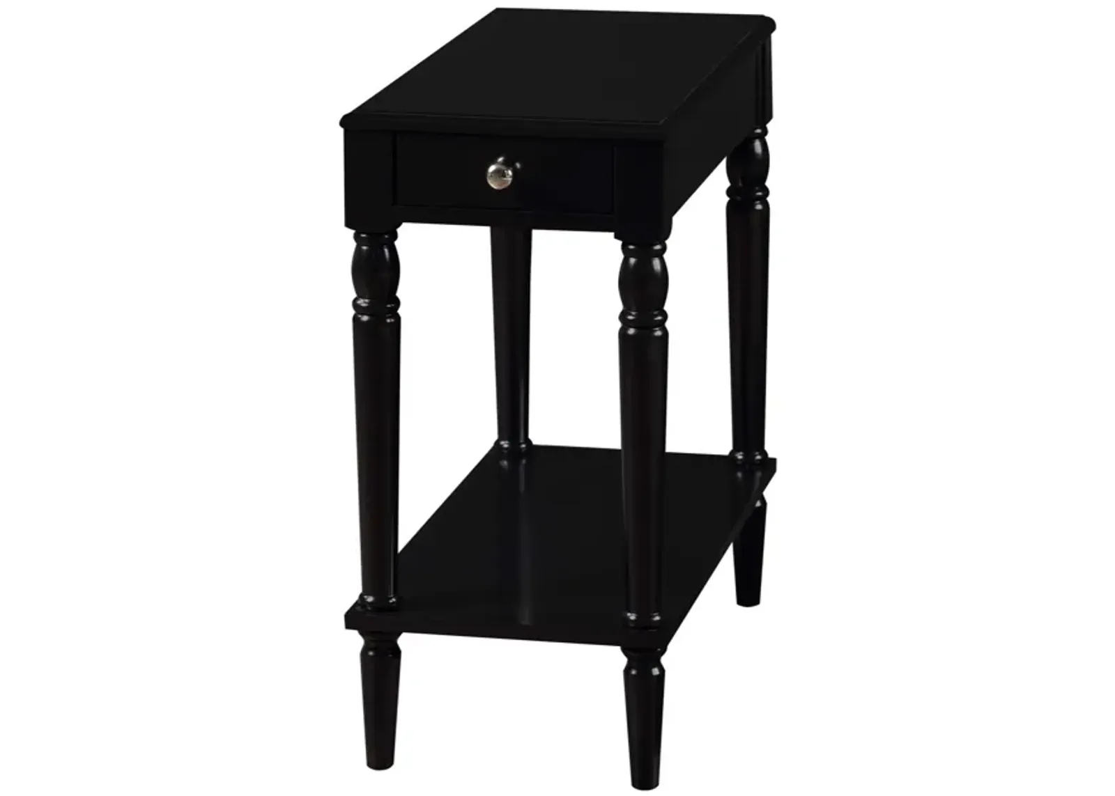 Convenience Concepts French Country No Tools Chairside Table, Black