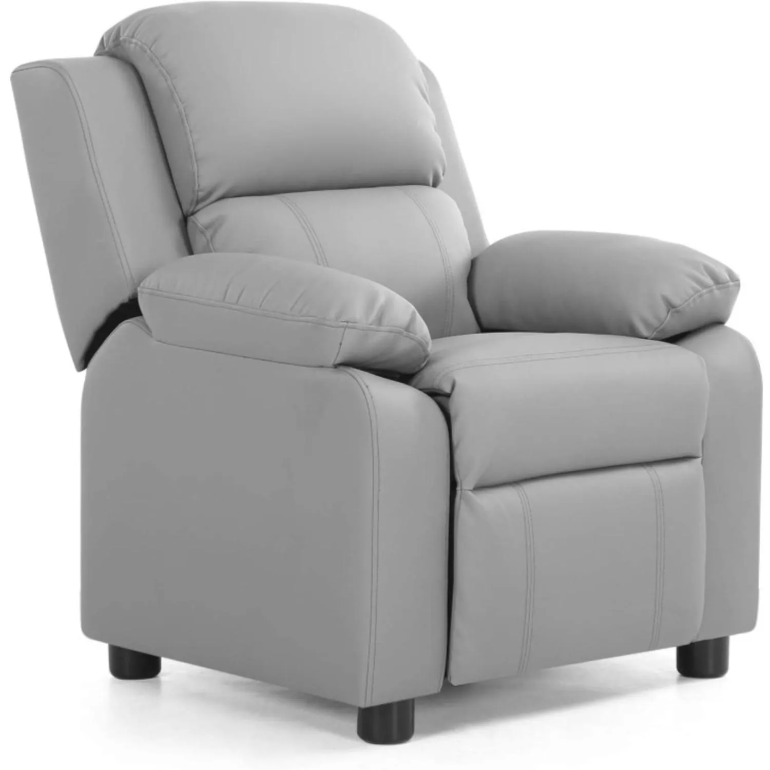 Kids Deluxe Headrest  Recliner Sofa Chair with Storage Arms