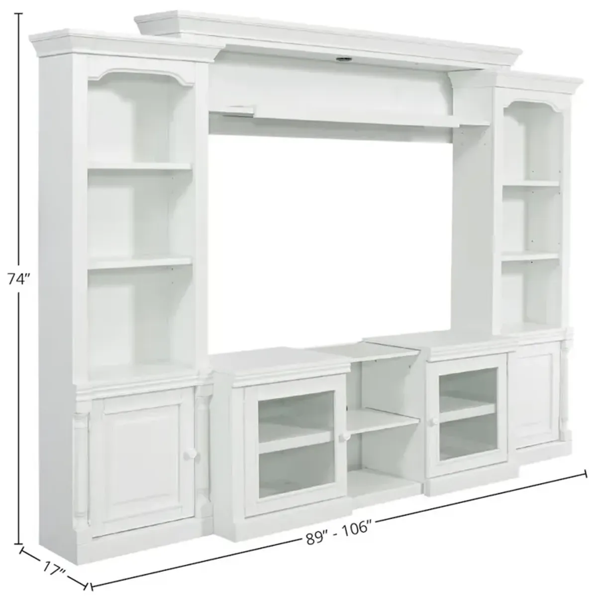Parker House Furniture Parker House Premier Alpine 4 Piece Entertainment Wall