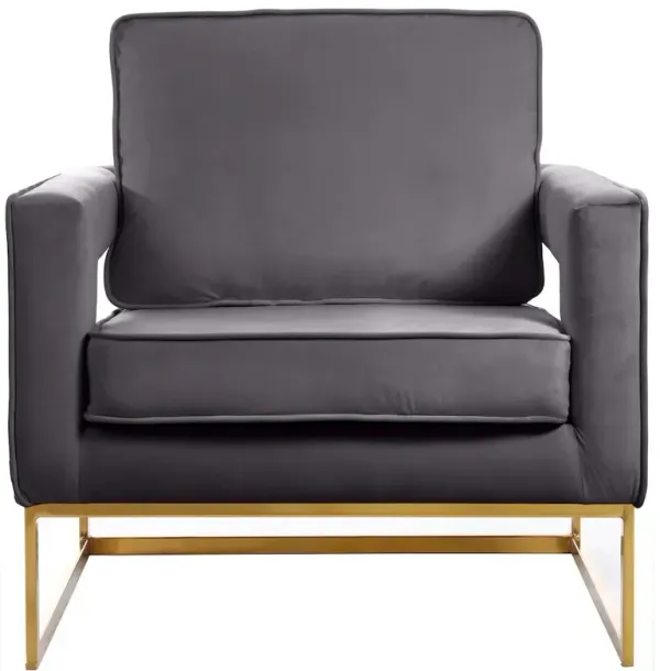 Meridian Furniture Noah Grey Velvet Accent Chair