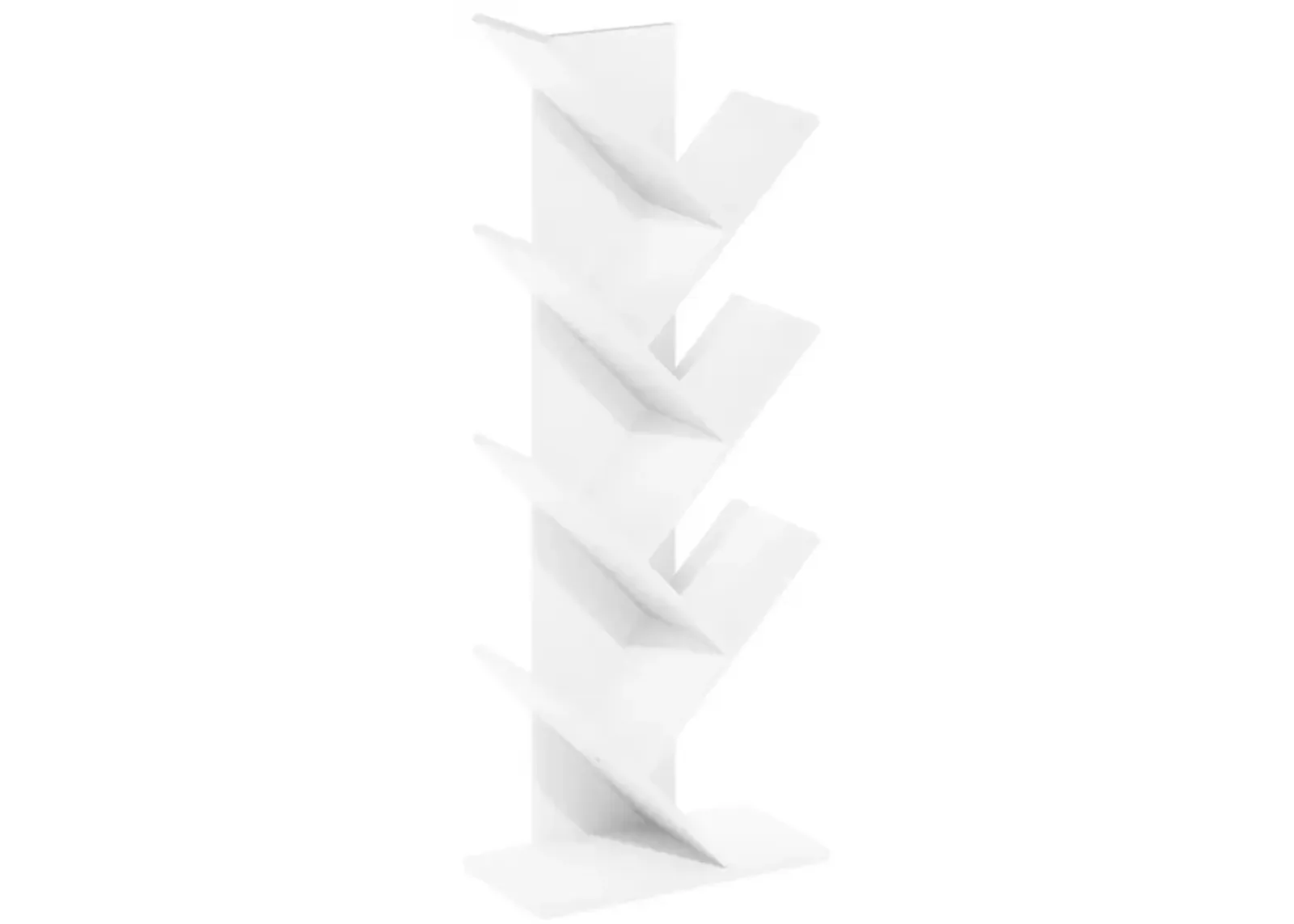 Tree Bookshelf 7-Tier Floor Standing Tree Bookcase, White