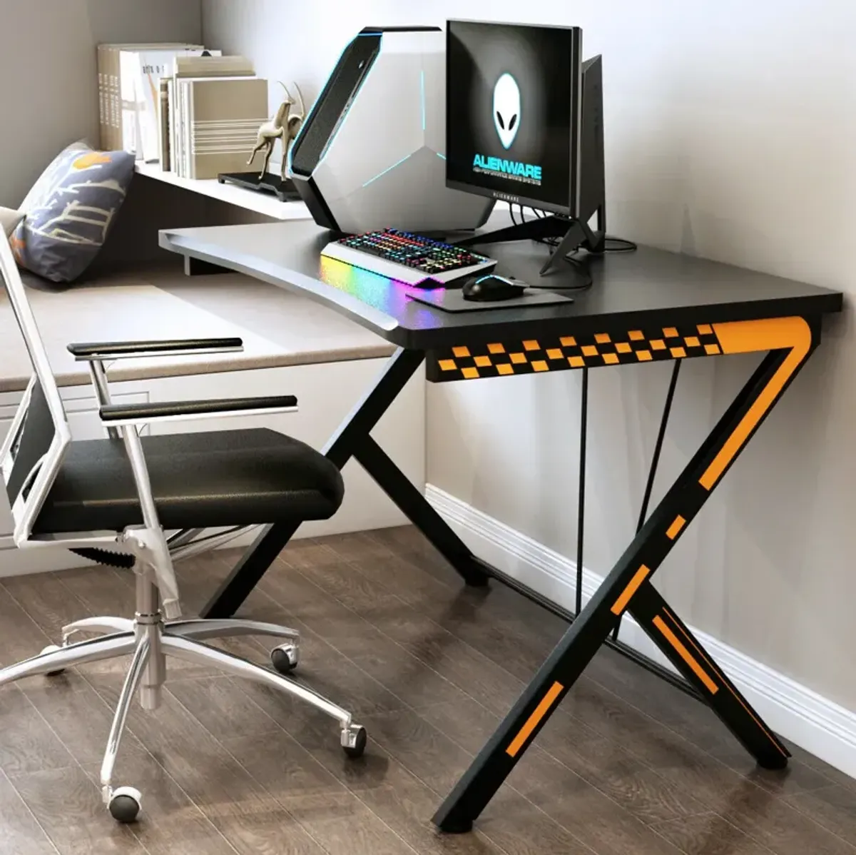 Costway Gaming Desk Computer Desk PC Laptop Table Workstation Home Office Ergonomic New