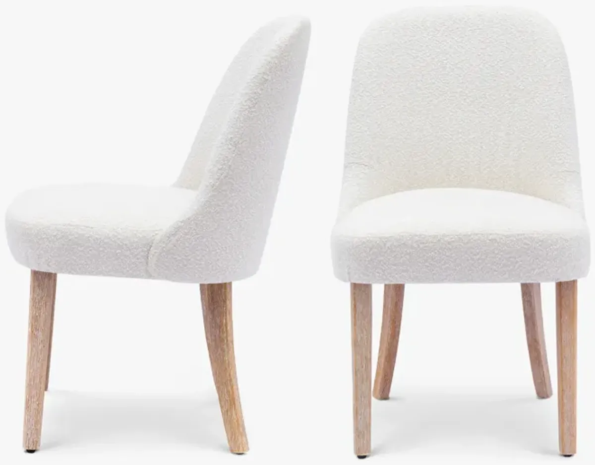 WestinTrends Mid-Century Modern Upholstered Boucle Dining Chair