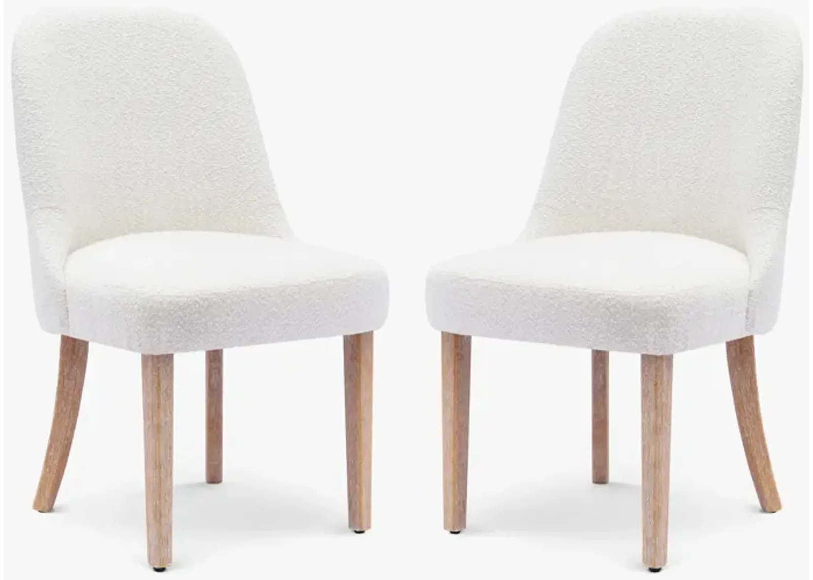 WestinTrends Mid-Century Modern Upholstered Boucle Dining Chair