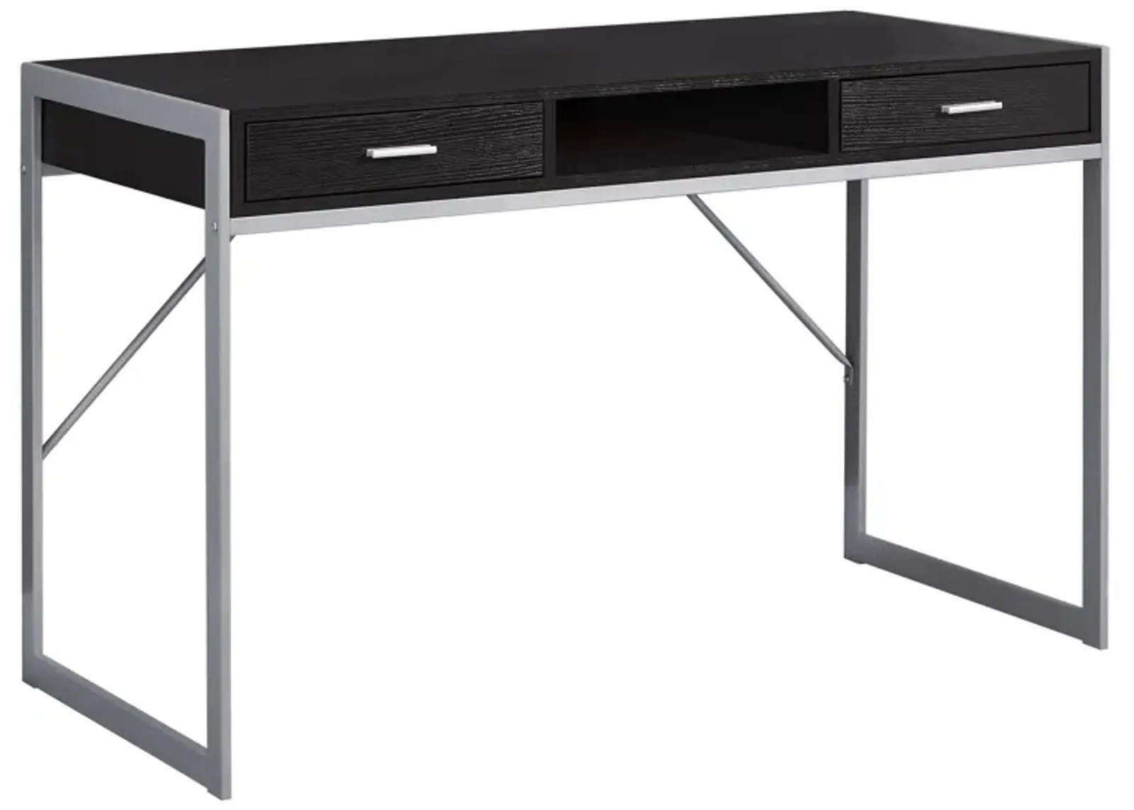 Monarch Specialties I 7366 Computer Desk, Home Office, Laptop, Storage Drawers, 48"L, Work, Metal, Laminate, Brown, Grey, Contemporary, Modern