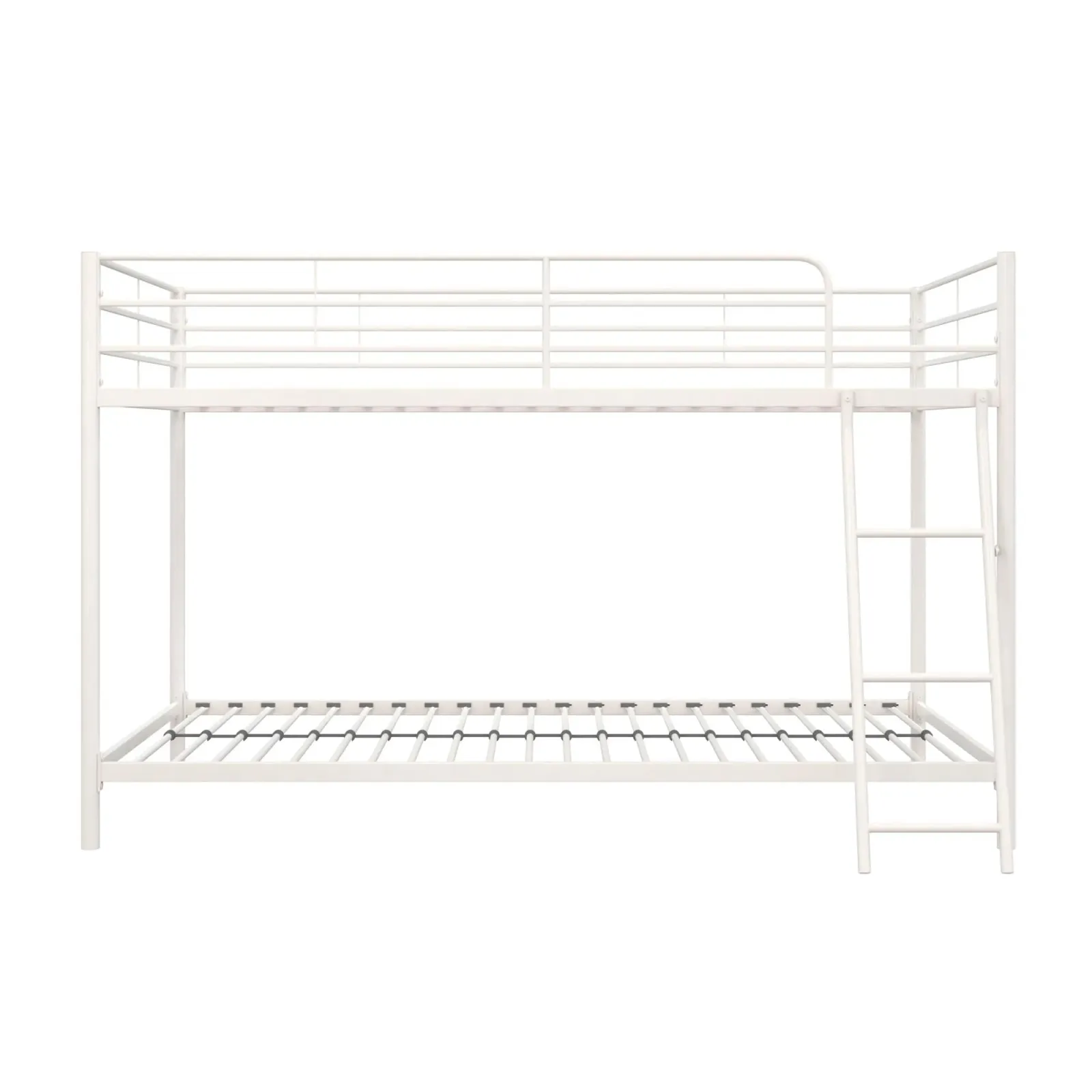 Atwater Living Bloor Small Space Metal Bunk Bed with Ladder and Safety Railings