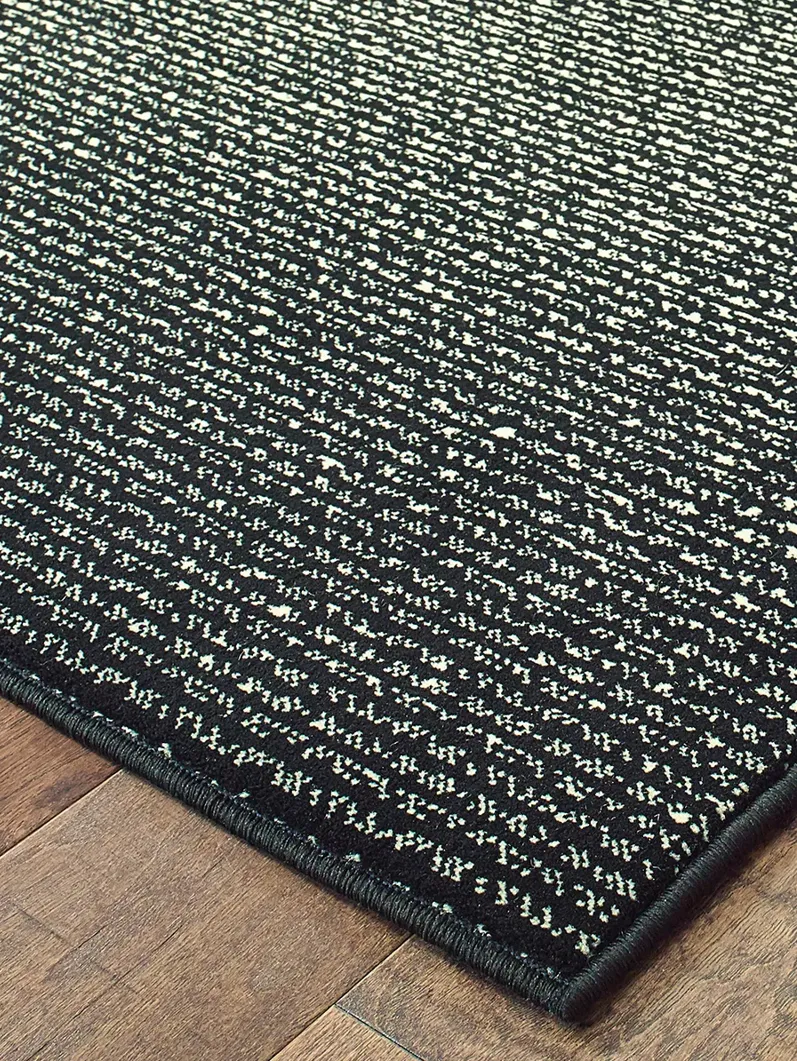 Luna 5'3" x 7'6" Black Rug