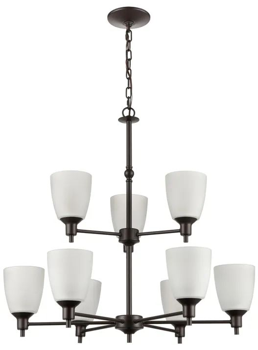 Bronze Jackson 29'' Wide 9-Light Chandelier