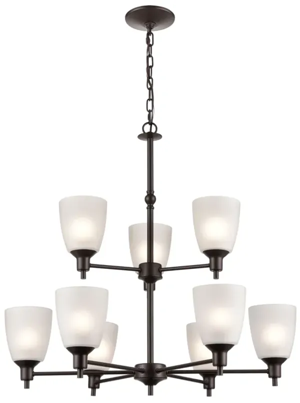Bronze Jackson 29'' Wide 9-Light Chandelier