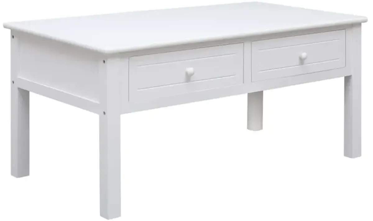 vidaXL Coffee Table White 39.4x19.7x17.7 Wood