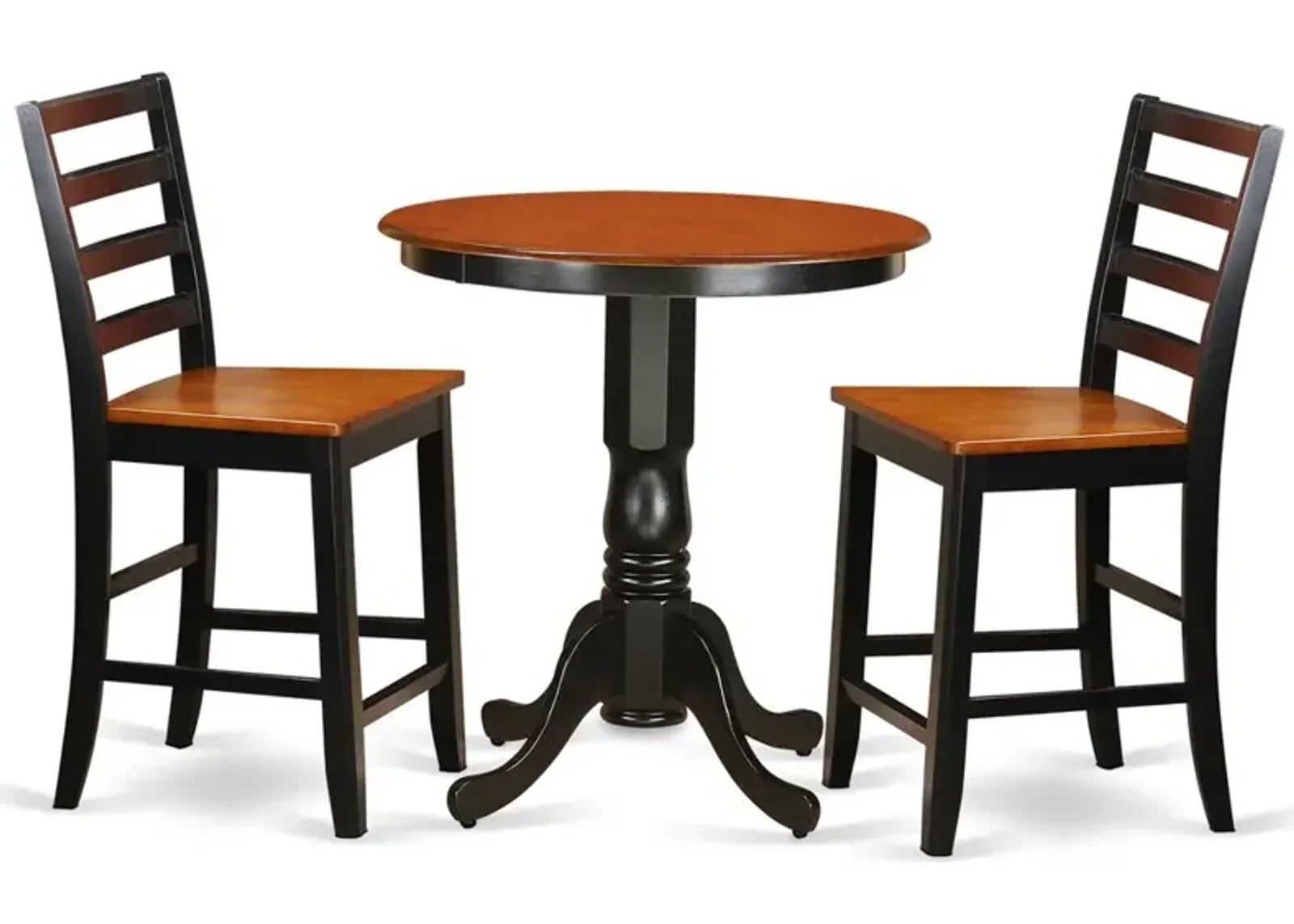 East West Furniture 3  Pc  counter  height  set-pub  Table  and  2  Kitchen  bar  stool