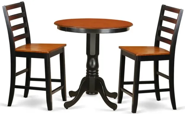 East West Furniture 3  Pc  counter  height  set-pub  Table  and  2  Kitchen  bar  stool