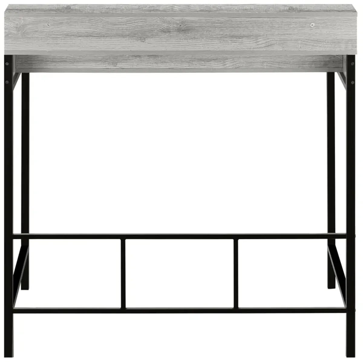 Monarch Specialties I 7703 Computer Desk, Home Office, Standing, Storage Shelves, 48"L, Work, Laptop, Metal, Laminate, Grey, Black, Contemporary, Modern