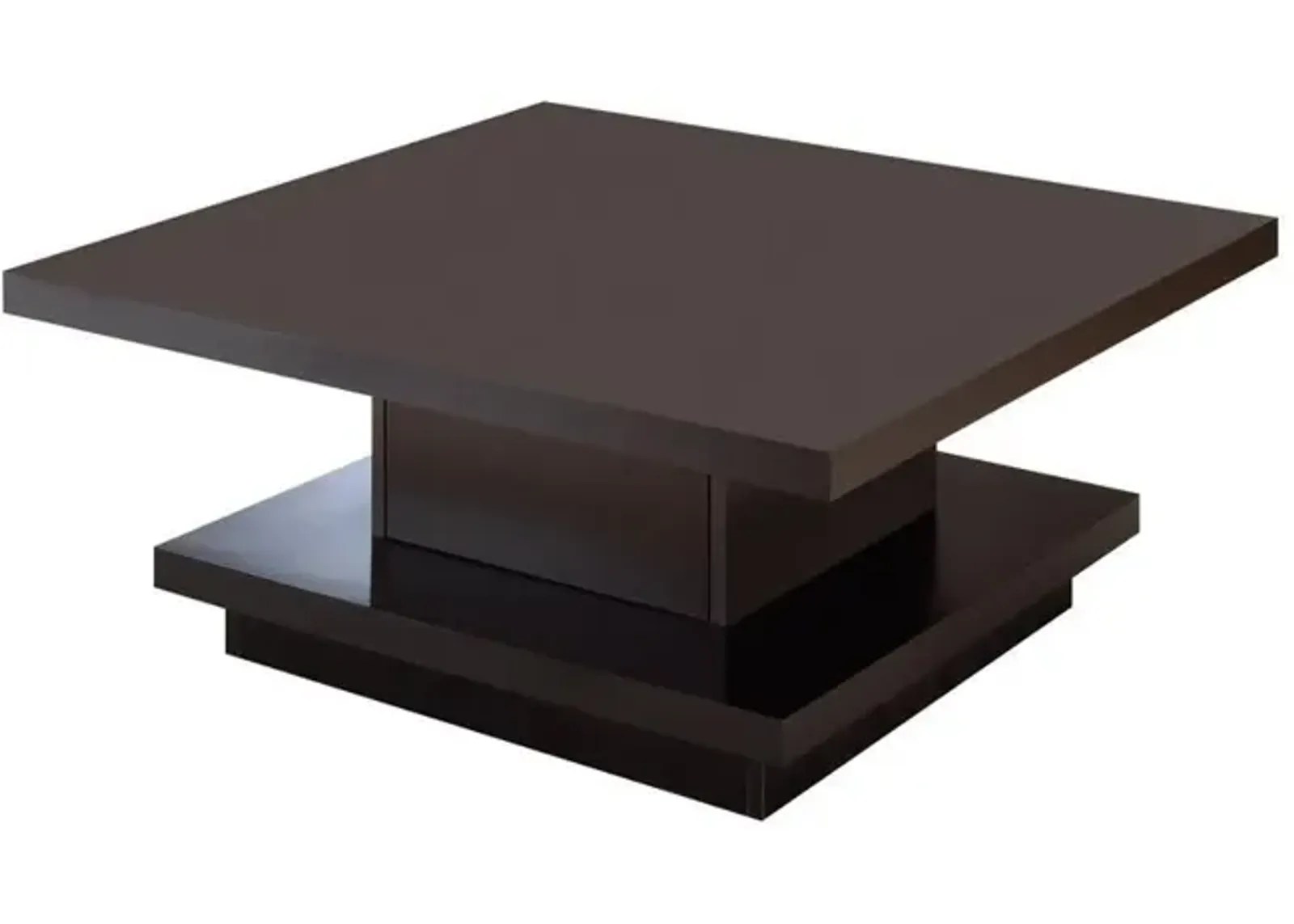 Reston Pedestal Square Coffee Table Cappuccino