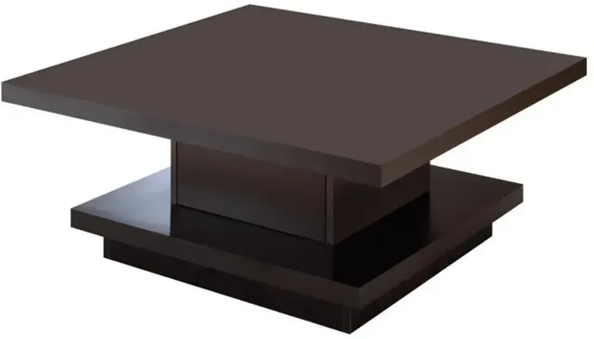 Reston Pedestal Square Coffee Table Cappuccino