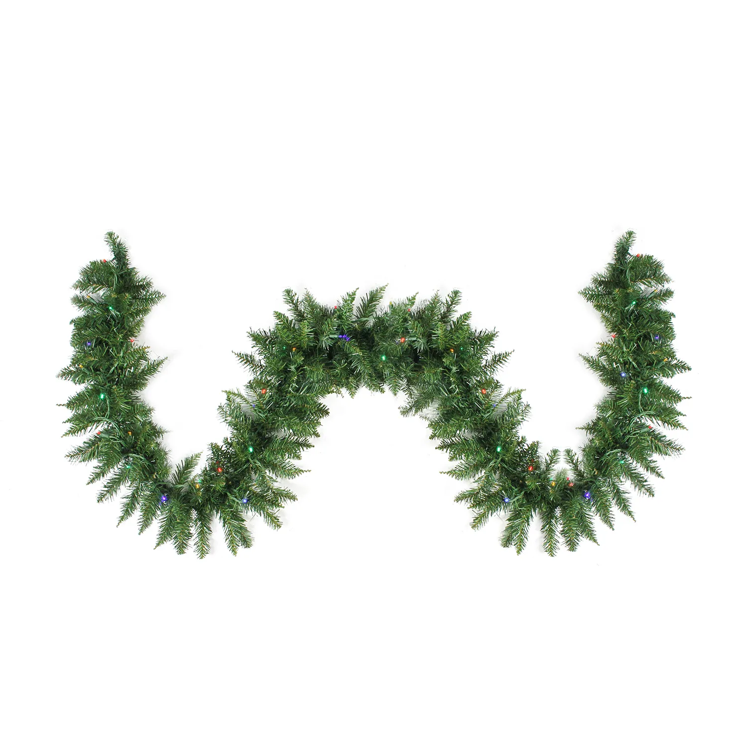 9' x 12" Pre-Lit Buffalo Fir Artificial Christmas Garland - Multi-Color LED Lights