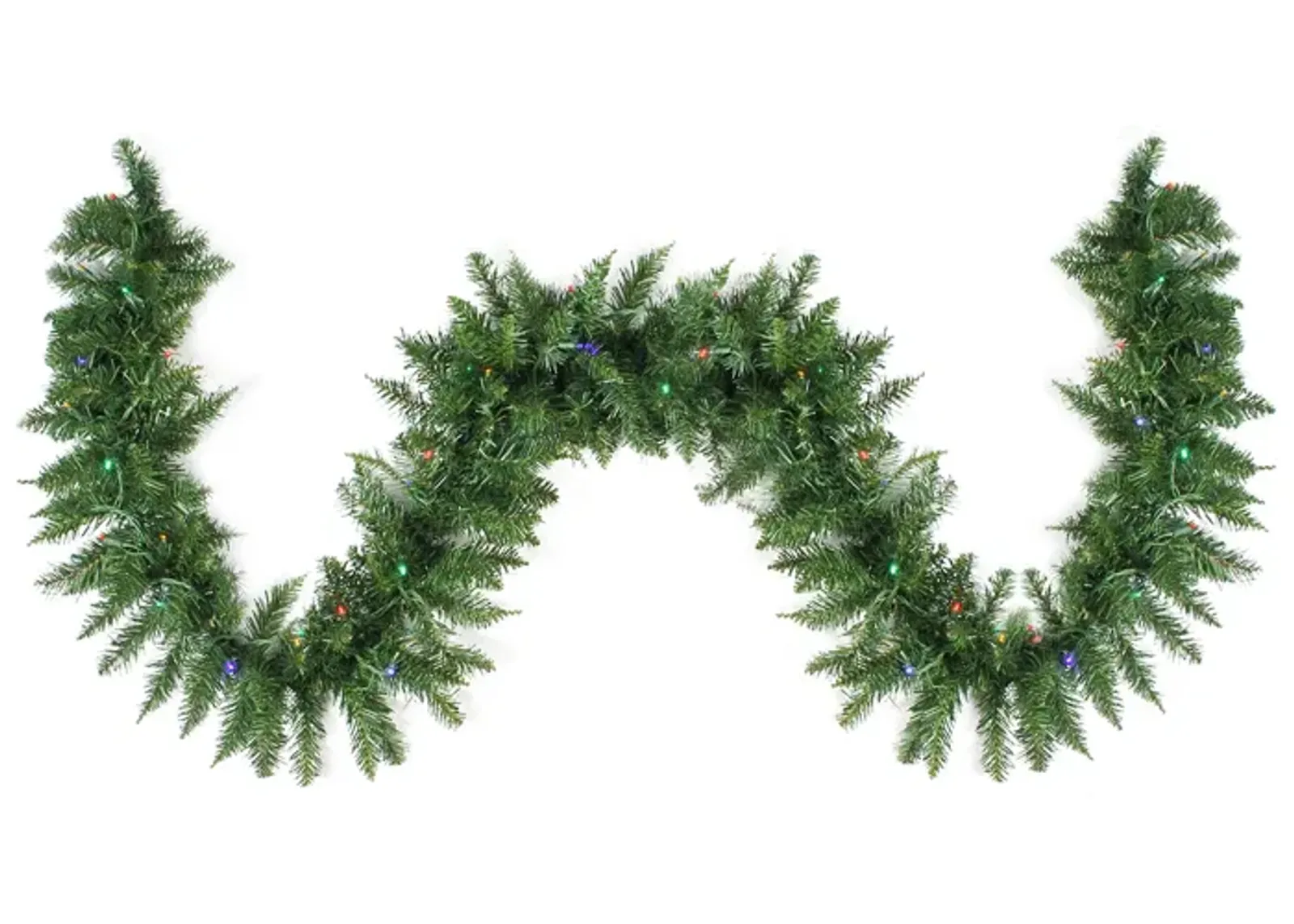 9' x 12" Pre-Lit Buffalo Fir Artificial Christmas Garland - Multi-Color LED Lights