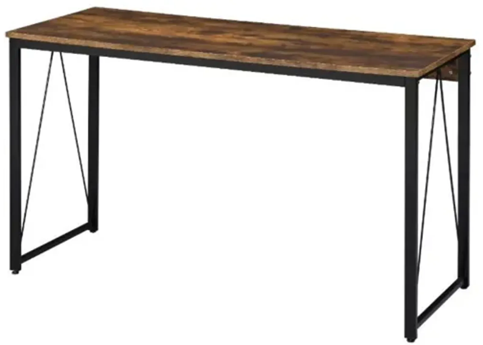 Zaidin Writing Desk, Weathered Oak & Black Finish 92605