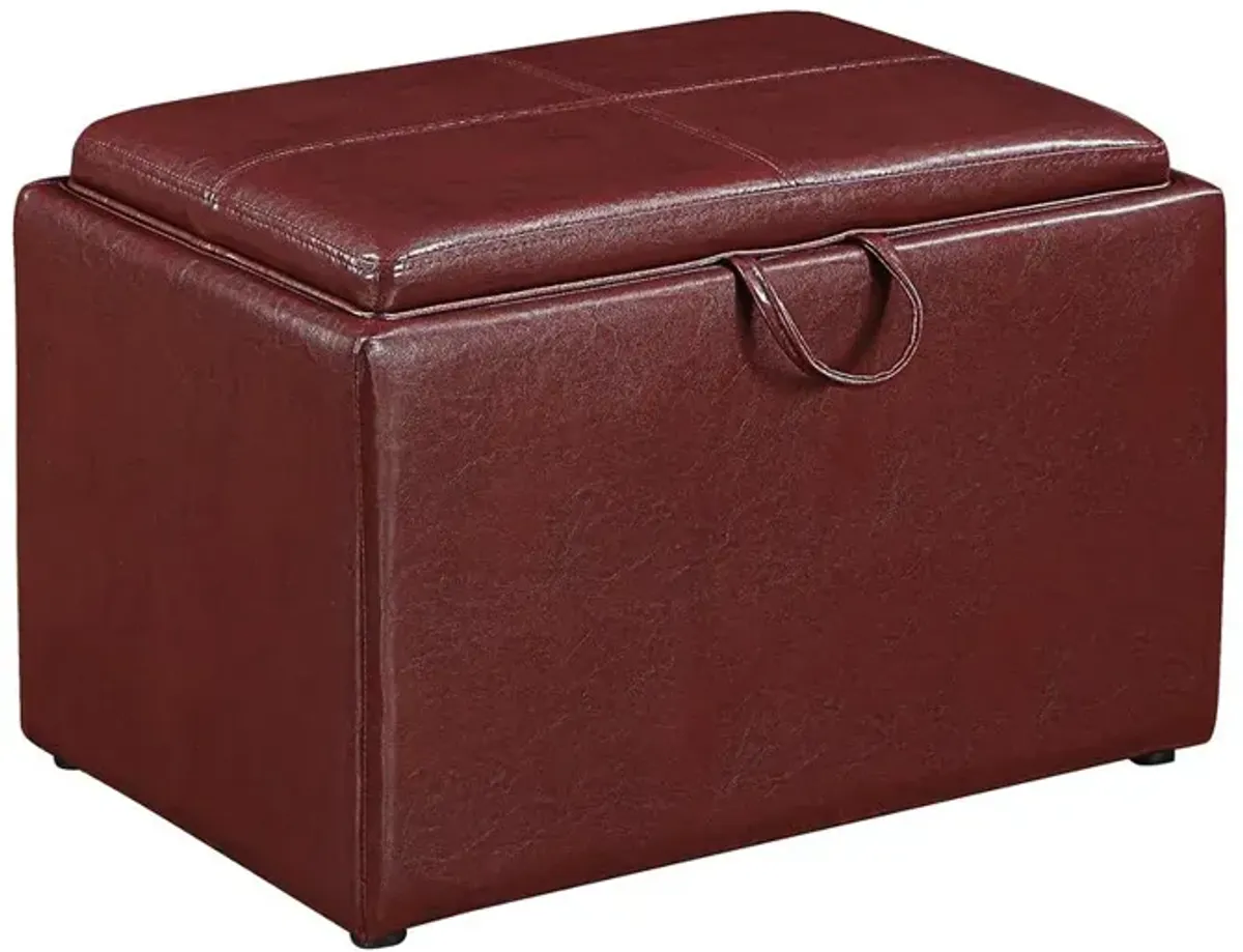 Convience Concept, Inc. Designs4Comfort Accent Storage Ottoman with Reversible Tray