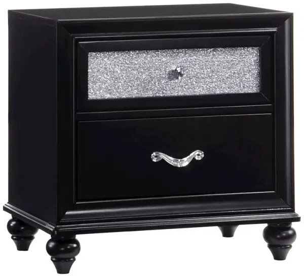 Barzini 2-drawer Nightstand Black