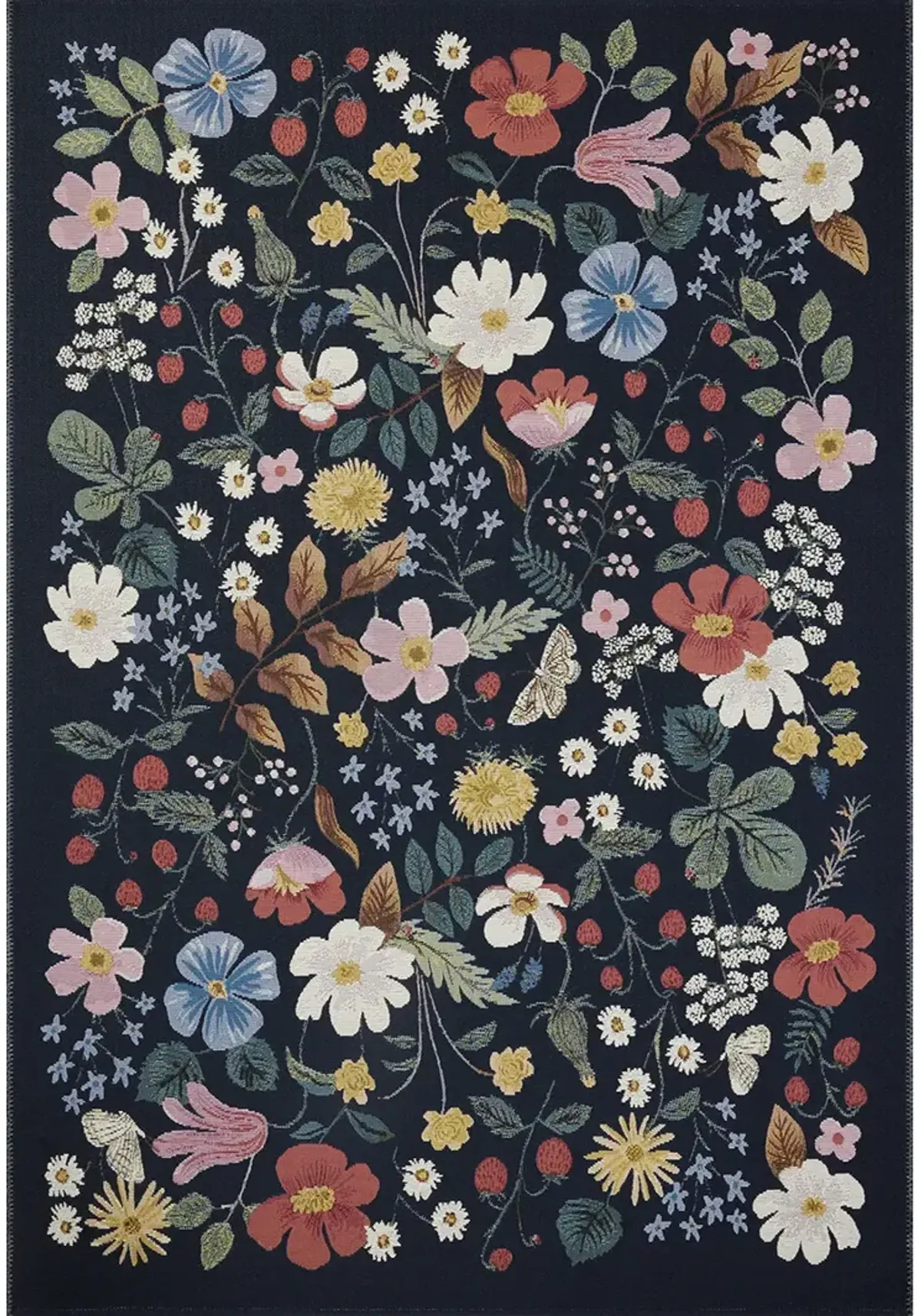 Perennial PRN-02 Black 7''10" x 11''2" Rug by Rifle Paper Co.